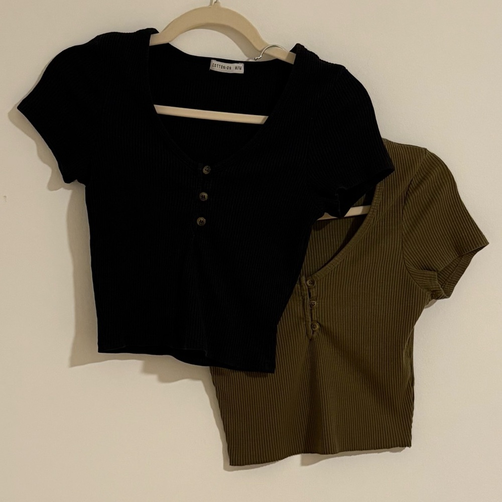 Cotton On Black Ribbed Top